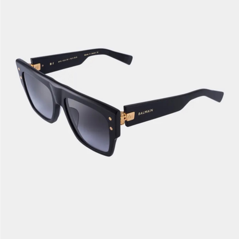 Balmain Logo Square & Titanium black Sunglasses-